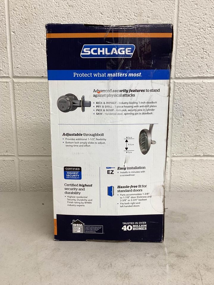 Schlage Custom Addison Single Cylinder Door Handleset with Whitney Handle and Alden Trim