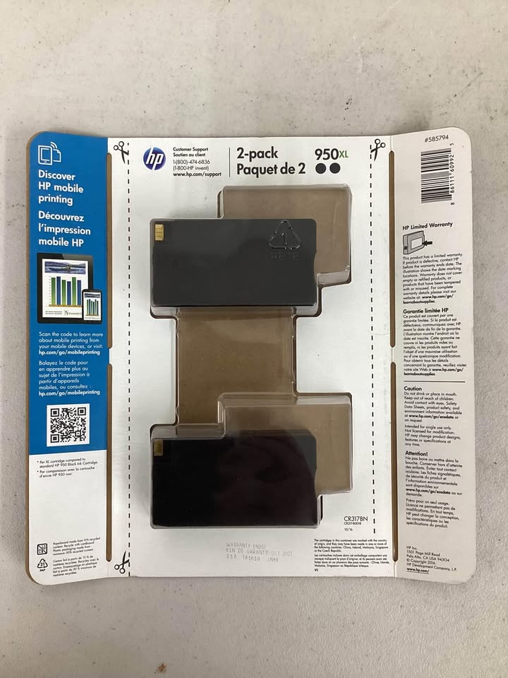 HP Printer Ink Cartridges 2-Pack