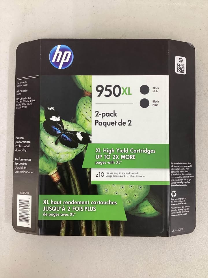 HP Printer Ink Cartridges 2-Pack