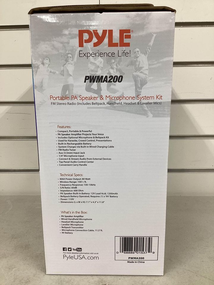 Pyle Rechargeable Portable PA System