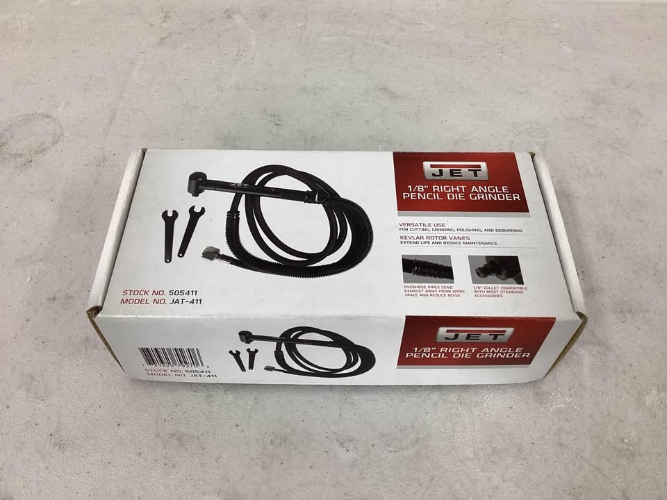 JET Right Angle Pencil Air Die Grinder, 1/8in., 70,000 RPM, Model# JAT-411