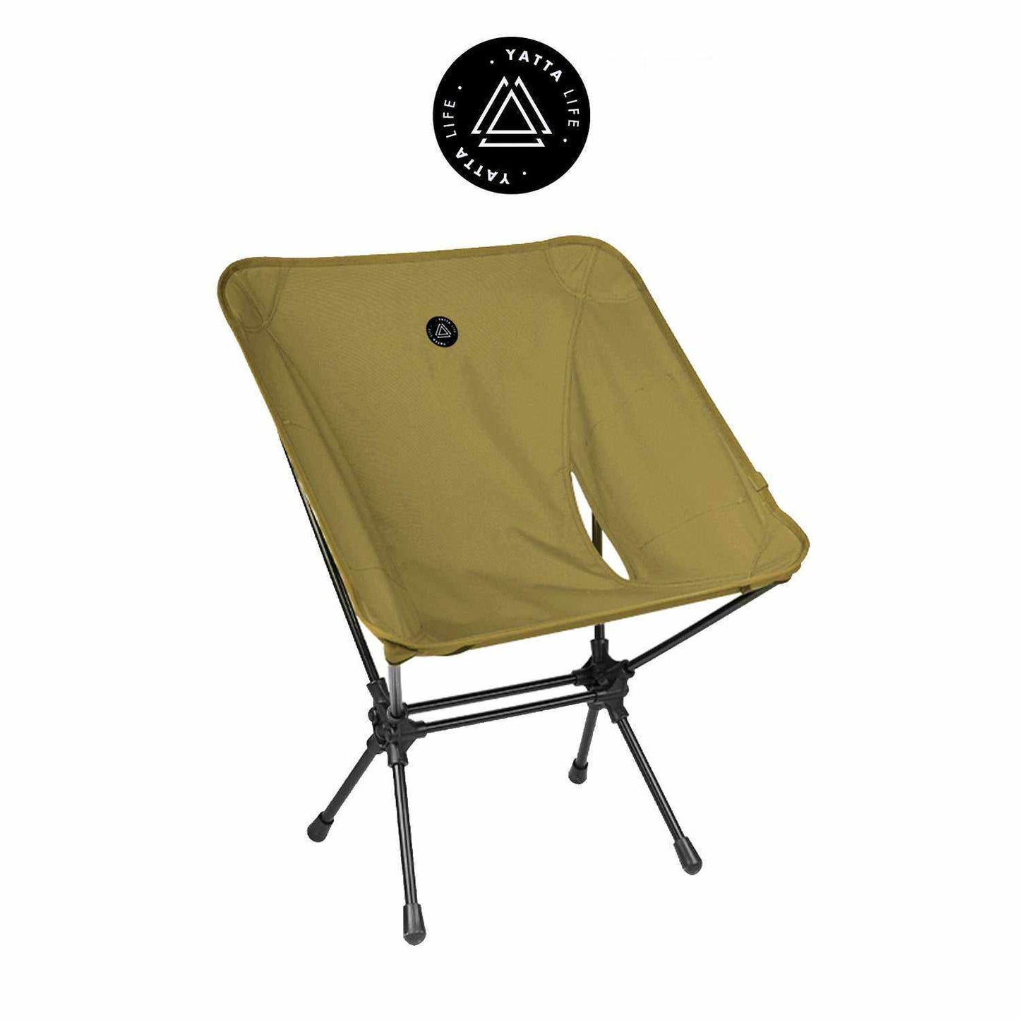 Ultralight Folding Camping Chair – Low Back, Portable Outdoor Chair with Storage Pouch, Army Green