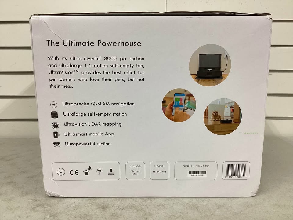bObsweep UltraVision Self-Emptying Robot Vacuum/Mop