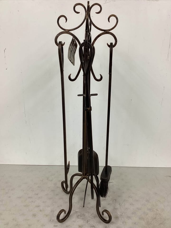 Open Hearth 5-Piece Steel Fireplace Tool Set