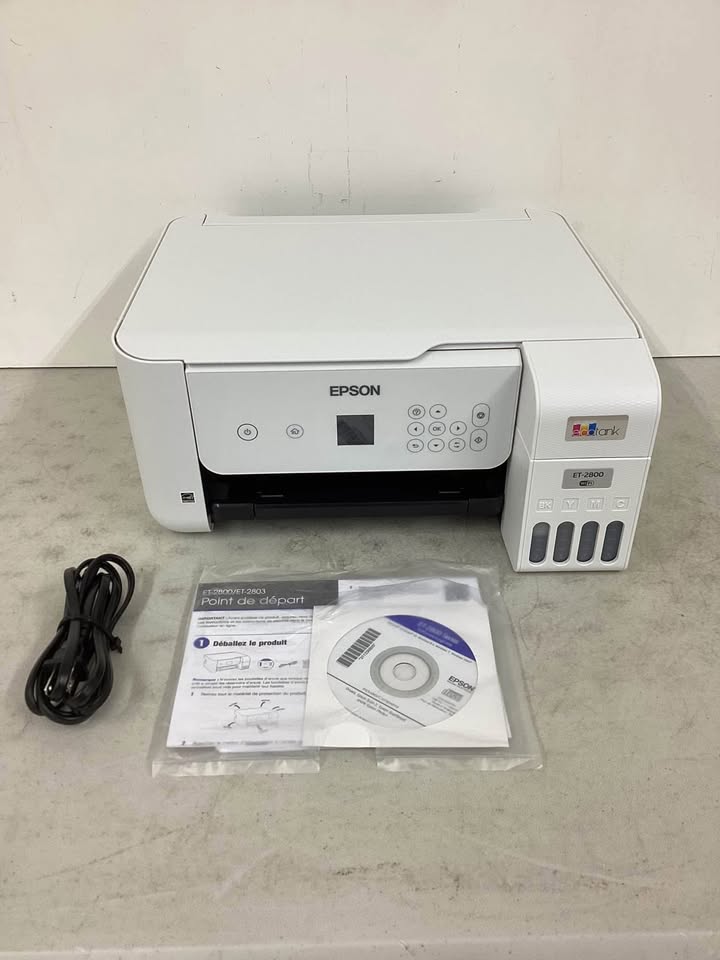 Epson EcoTank ET-2800 Wireless Color All-in-One Cartridge-Free Supertank Printer - Lightly Used