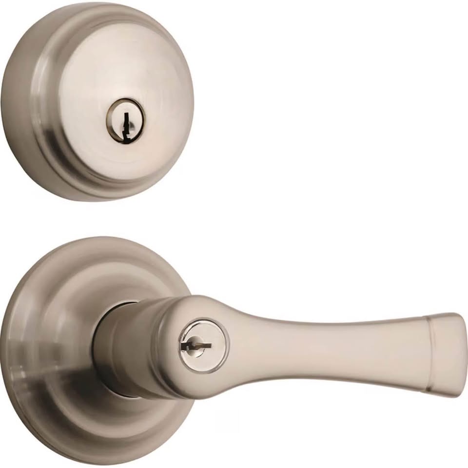 Brinks Push Pull Rotate Entry Lever and Deadbolt Set