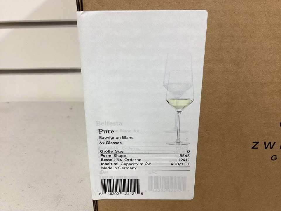 Zwiesel Glas 6pk Crystal Pure Sauvigon Blanc Glasses
