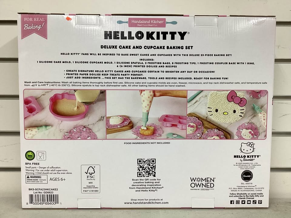 Handstand Kitchen Hello Kitty Deluxe Cake and Cupcake Baking Set
