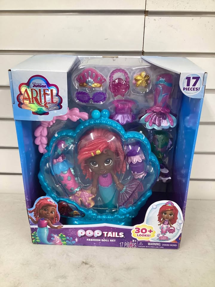 Disney Junior Ariel Pop Tails Fashion Doll Playset