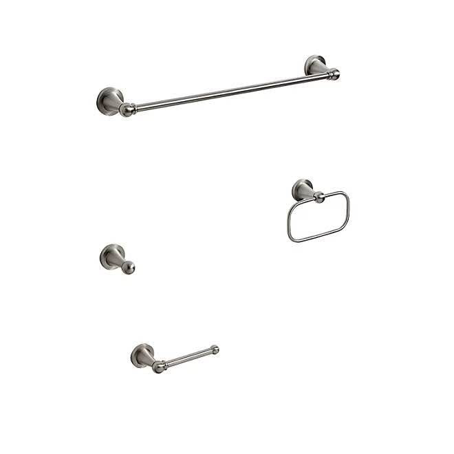 details by Becki Owens Nadine 4-Piece Bath Rod Set in Brushed Nickel
