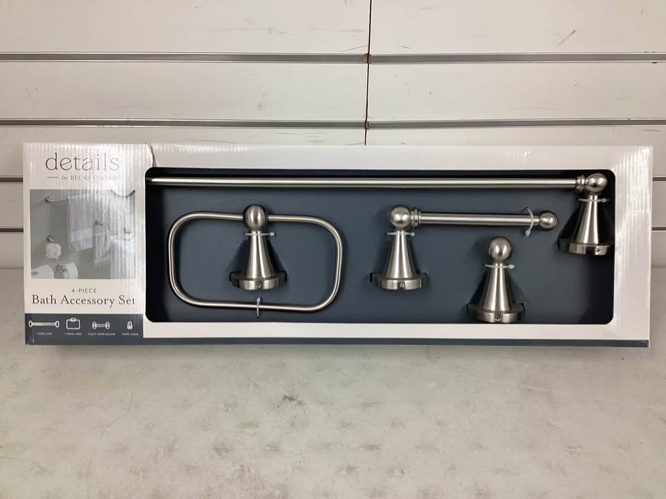 details by Becki Owens Nadine 4-Piece Bath Rod Set in Brushed Nickel