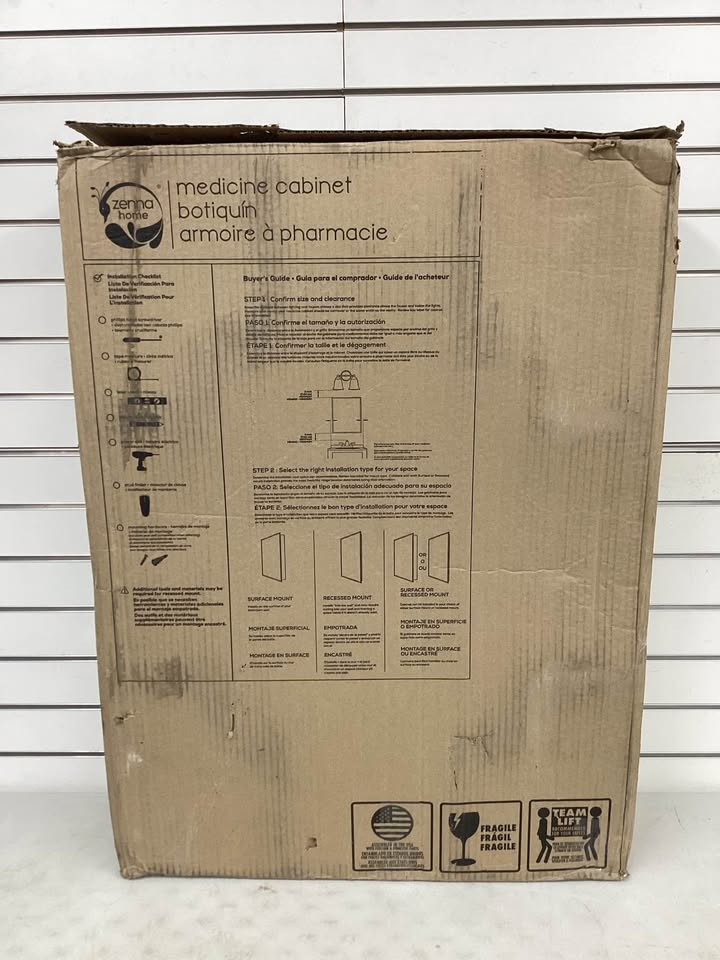 Zenna Home Oval Medicine Cabinet
