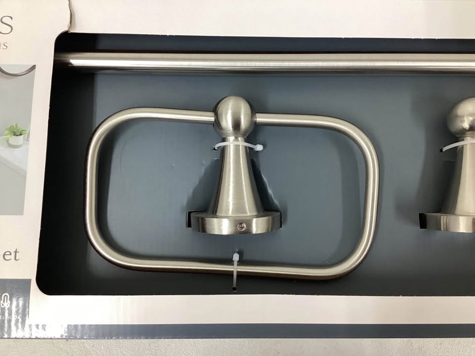 details by Becki Owens Nadine 4-Piece Bath Rod Set in Brushed Nickel