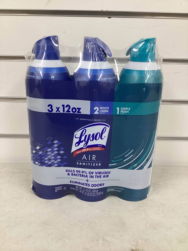 Lysol Air Sanitizer, White Linen and Simple Fresh, 3 ct., 36 oz