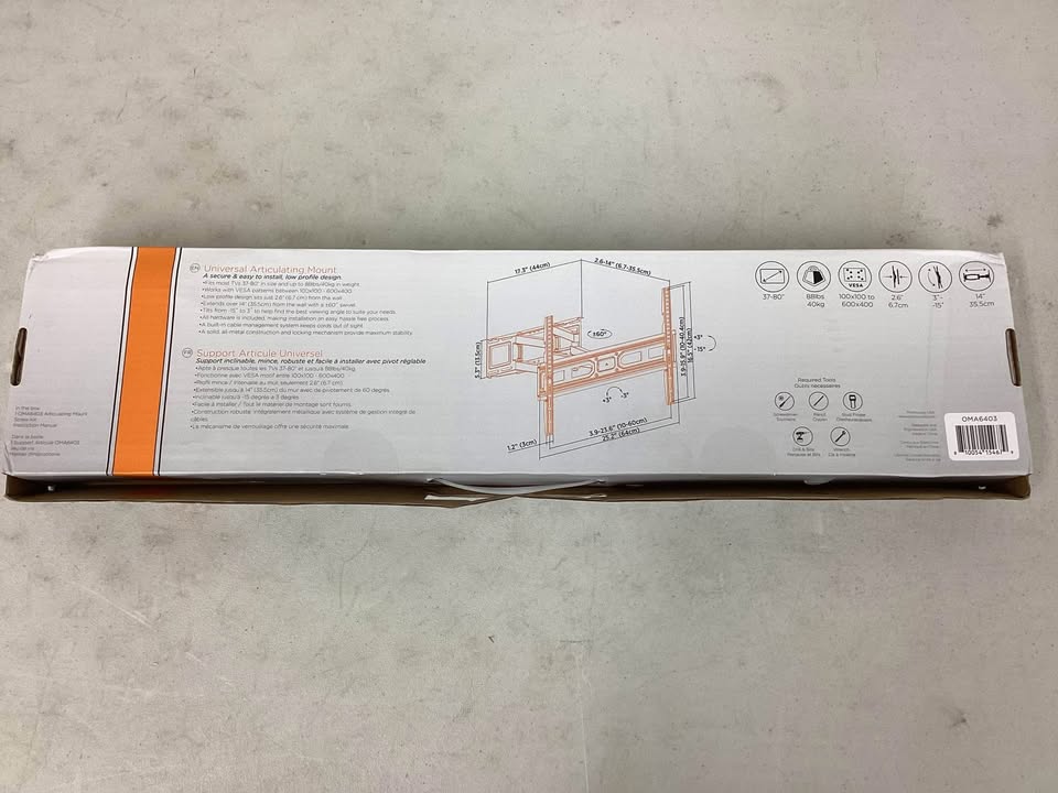 ProMounts Articulating Full MotionTV Wall Mount for 37-80 Inch TV Screens