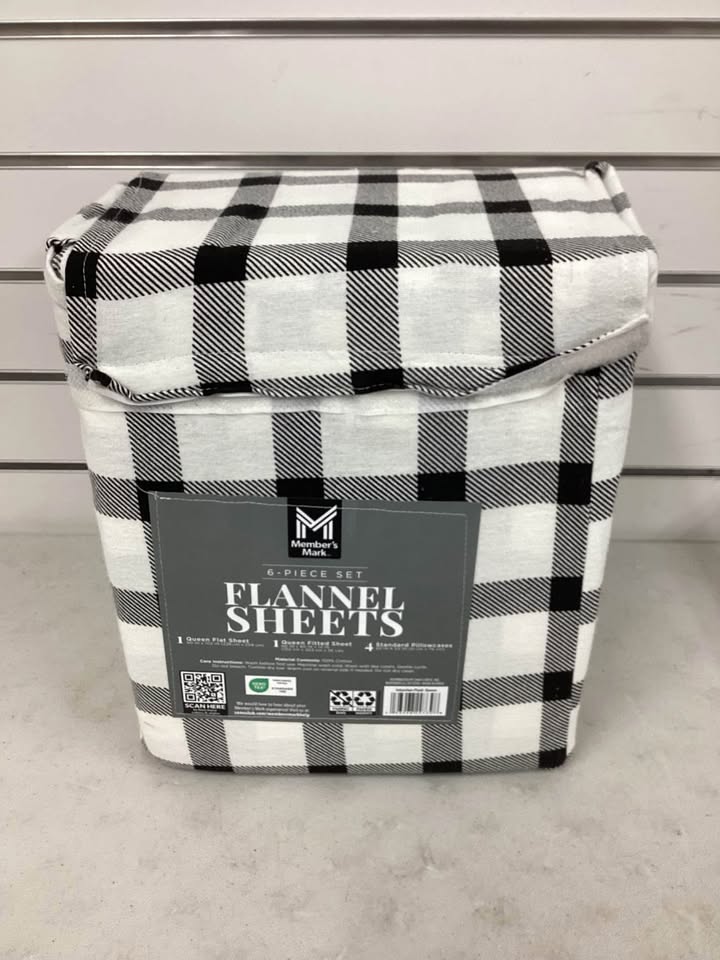 Member's Mark Flannel Sheet Set Queen Size Sebastian Plaid