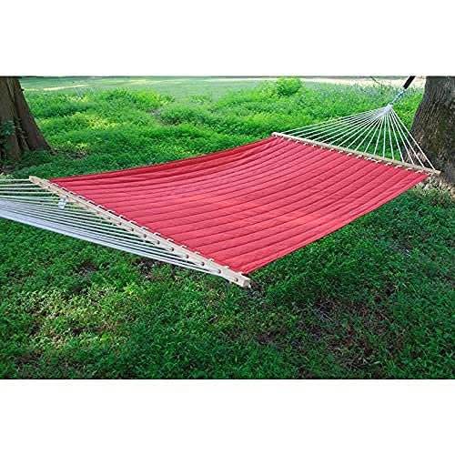 Castaway Living Large 13 ft. Red Polyester Quilted Hammock