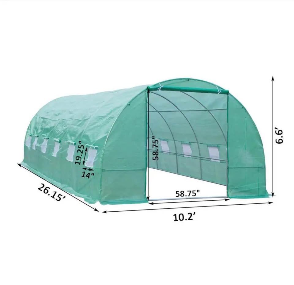 Outsunny Outdoor Portable Walk-In Tunnel Greenhouse