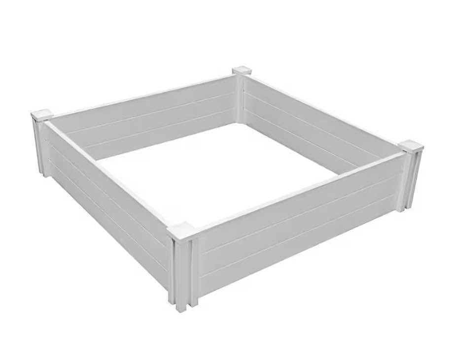 Vita White Vinyl Garden Bed (2-Pack)