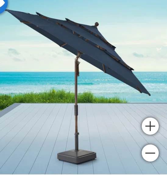 Proshade 11ft Wood-Look Collar Tilt Aluminum Umbrella