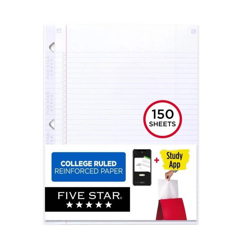 Five Star 150ct College Ruled Filler Paper