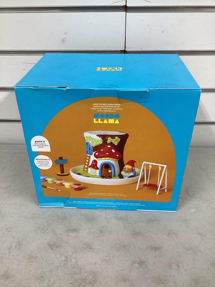 Paint Your Own Ceramic Gnome Garden DIY Art Kit Mondo Llama Coloring Painting