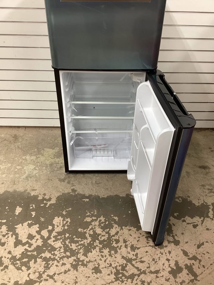 Frigidaire 4.5 cu. ft 2 Door Mini Fridge in Chrome Trim and Platinum Design