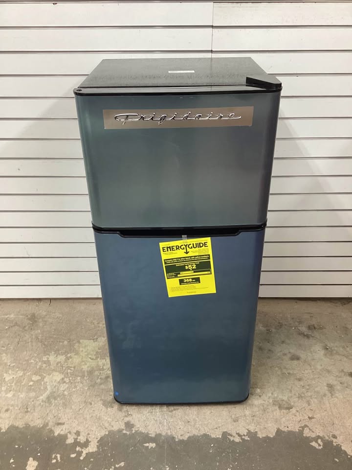Frigidaire 4.5 cu. ft 2 Door Mini Fridge in Chrome Trim and Platinum Design
