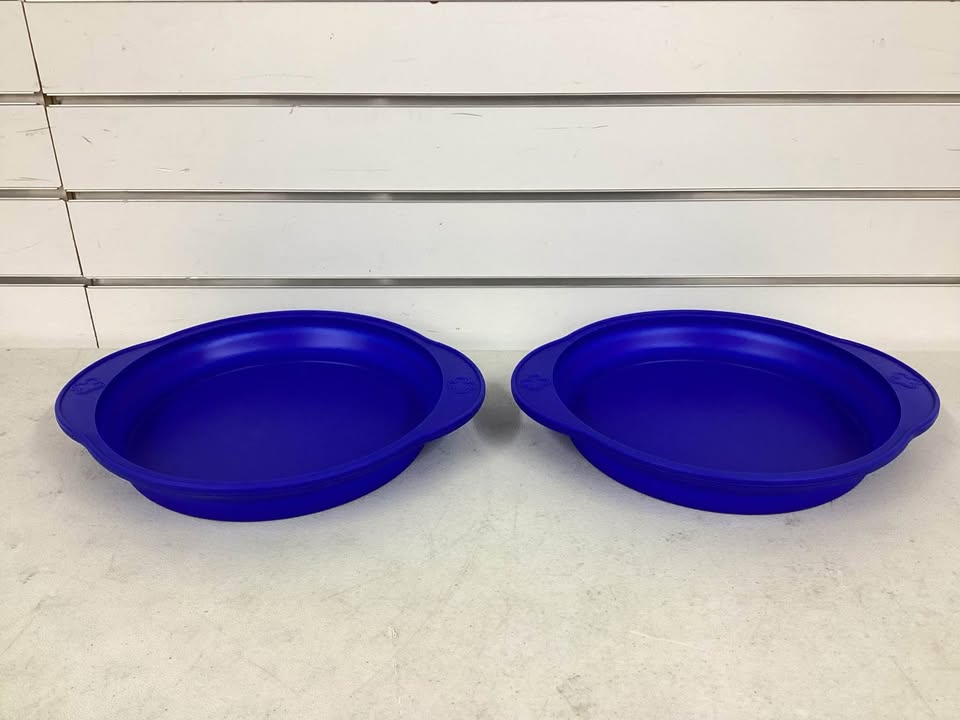 Cook's Companion Set of 2 Collapsible Silicone 9" Round Cake Pans