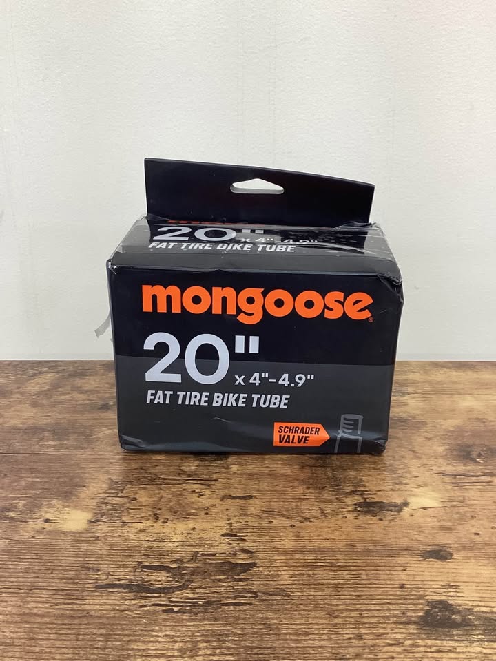 Mongoose Fat Tire Bike Tube, Inner Tubes with Schrader Valve 20” x4”-4.9”