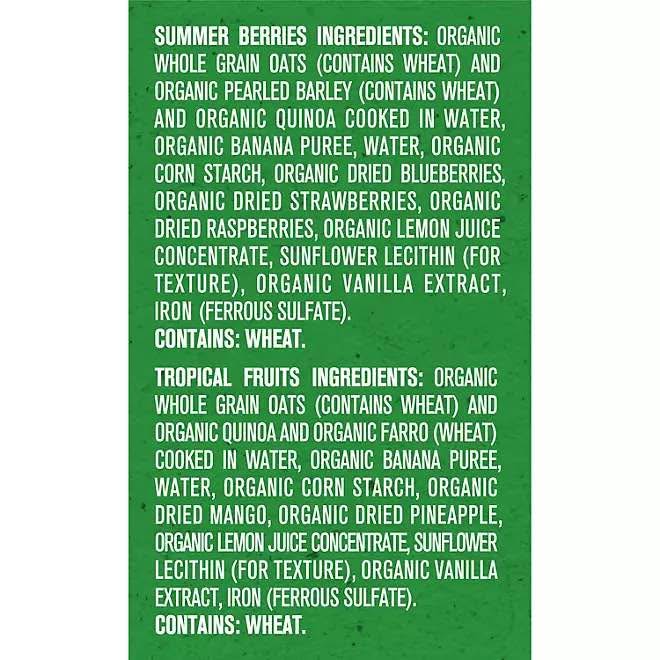 Gerber Organic Grain & Grow Morning Bowls, Variety Pack, 4.5 oz., 8 ct.
