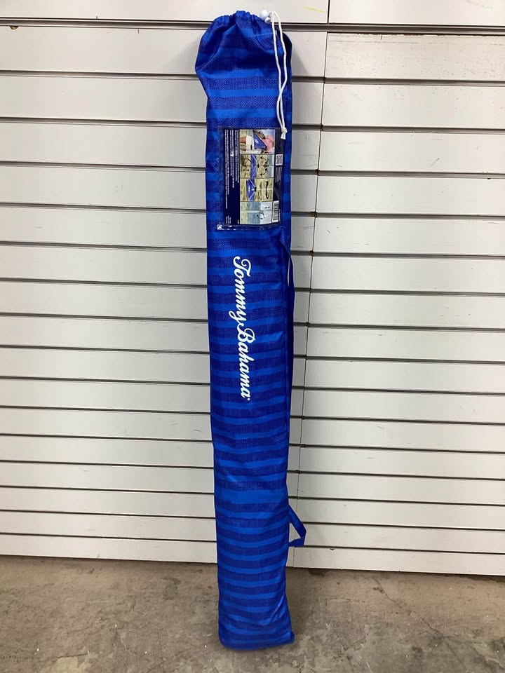 Tommy Bahama 8 ft Beach Umbrella with wind vent and sand anchor