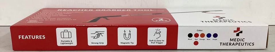 Medic Therapeutics 2-Pack Extra Long Reacher Grabber Tool w/Magnetic Tip