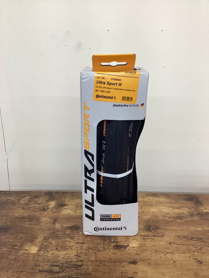 Continental Ultra Sport III 700x23 Black/Black Folding PureGrip Tire