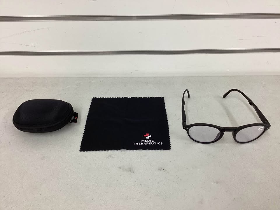Medic Therapeutics Foldable Reading Glasses w/ Case +1.00