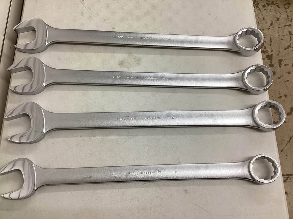 PROTO Combination Wrench Set: Alloy Steel, Satin, 16 Tools, 15° Head Offset Angle, Offset