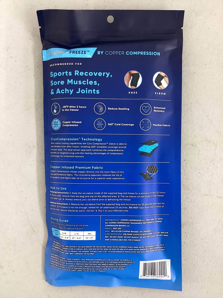Copper Compression Cryo Compression Sleeve