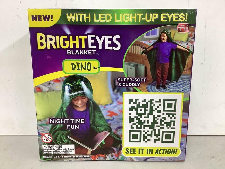 Bright Eyes Dino Blanket