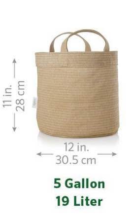 Coolaroo 5 Gal. Fabric Grow Bags with Handles (3 Pack)