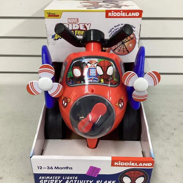 Marvel Lights ‘N’ Sounds Spidey Activity Plane Ride on Toy