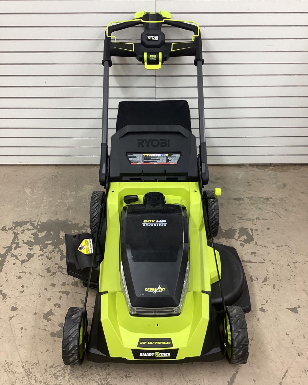 RYOBI 80V HP Brushless Battery Cordless Electric 30 in. Multi-Blade Lawn Mower with Battery and Charger