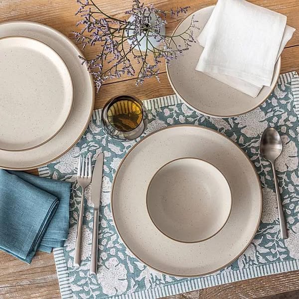 Over&back 16-Piece Artisan Stoneware Dinnerware Set