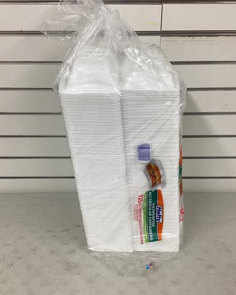 Hefty Food Service Containers Rectangle 9 3/4" x 5" x 3 1/4" 125 ct.