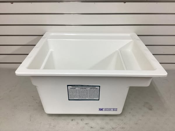 MUSTEE Vector 22 in. x 25 in. Fiberglass Self-Rimming MultiTask Sink