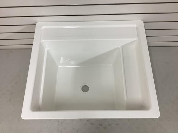 MUSTEE Vector 22 in. x 25 in. Fiberglass Self-Rimming MultiTask Sink