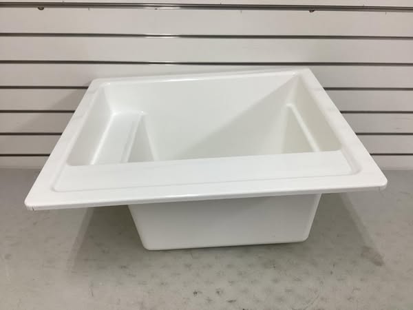 MUSTEE Vector 22 in. x 25 in. Fiberglass Self-Rimming MultiTask Sink
