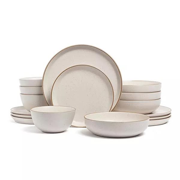 Over&back 16-Piece Artisan Stoneware Dinnerware Set