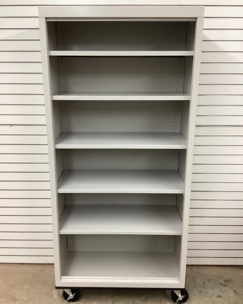 Sandusky Metal 5-shelf Cart Bookcase with Adjustable Shelves