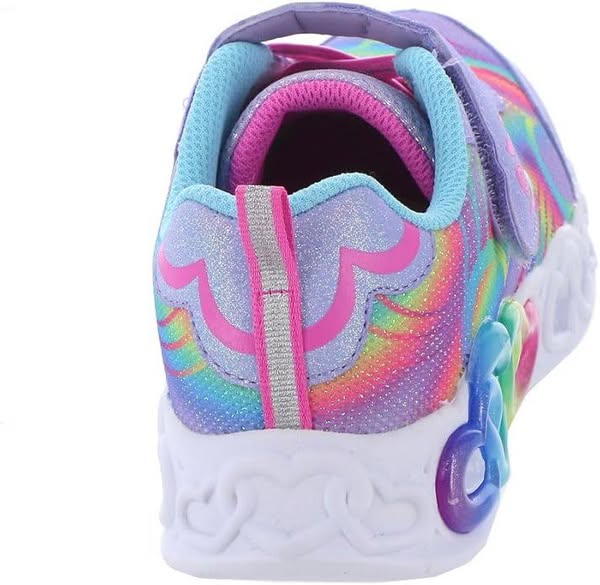 Skechers Girls' Infinite Heart Lights Sneaker Size - 4