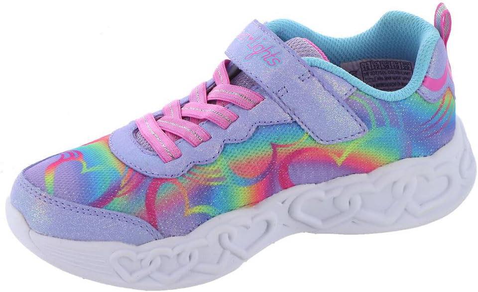 Skechers Girls' Infinite Heart Lights Sneaker Size - 4